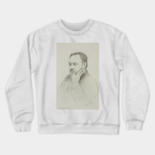 Portrait of Emile Zola by Marcellin Gilbert Desboutin Crewneck Sweatshirt